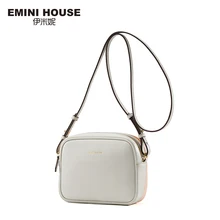 EMINI HOUSE Fashion Split Leather Women Crossbody Bag Double Side Color Flap Bag Mini Shoulder Bags