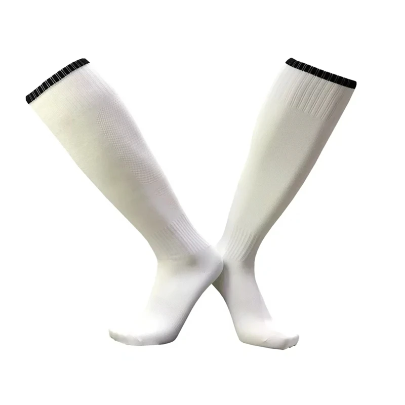 Спортивные велосипедные носки Длинные толстые футбольные носки для взрослых нескользящие носки для мальчиков для бега, баскетбольные Носки, утепленные носки - Цвет: 513 white black