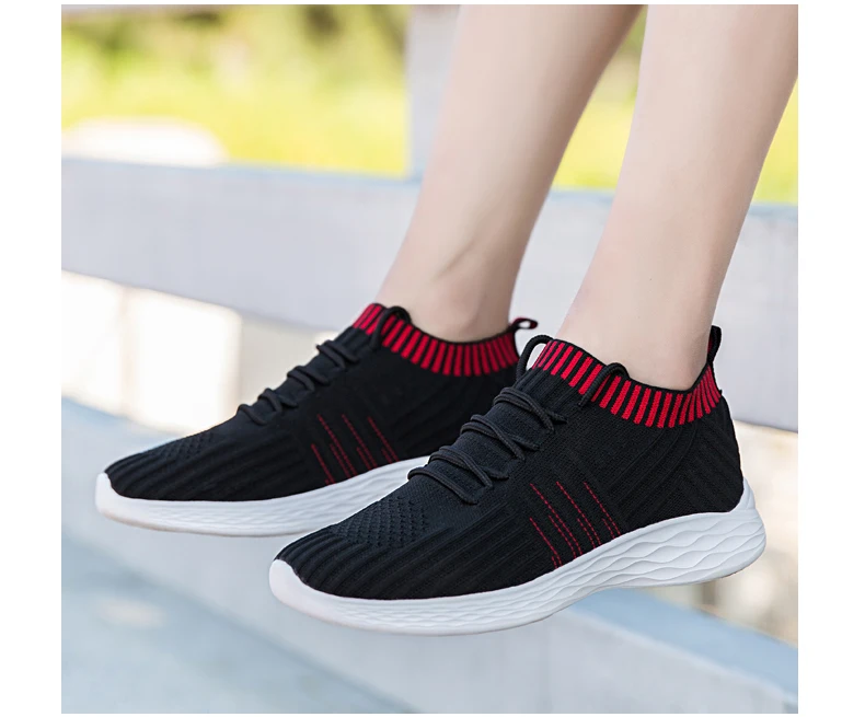 Women's Casual Shoes Woman Sneakers Socks Comfortable Soft Lady Top Quality Casual Flat Shoes Women Flats Sneakers Plus Size 41 9  (8)