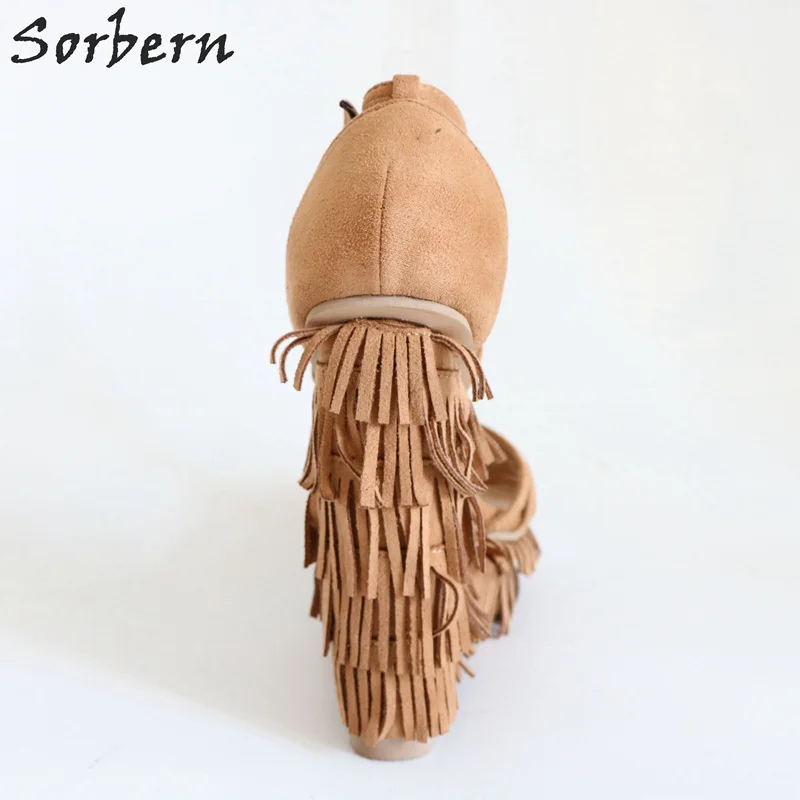 Cuña correa Mujer Con Sandalias Marrón Plataforma Tacón Sorbern Alto Diseñador Tamaño 44 Color De custom Marrón Verano Zapatos T Tacones Ax0w7EEq