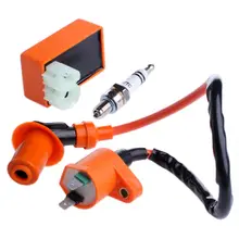 Motorcycle Racing Performance CDI & Ignition Coil & Spark Plug Kit For GY6 50CC 125CC 150CC Motorcycle Racing Performance CDI & Ignition Coil & Spark Plug Kit For GY6 50CC 125CC 150CC