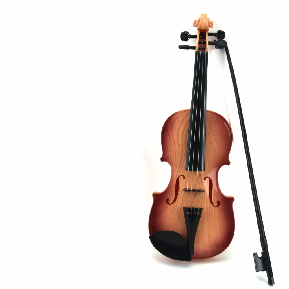 

High Quality Touch Sounding Violin Children Imitation Wooden Instrument Toy Best Gift for Kids Powered by Battery