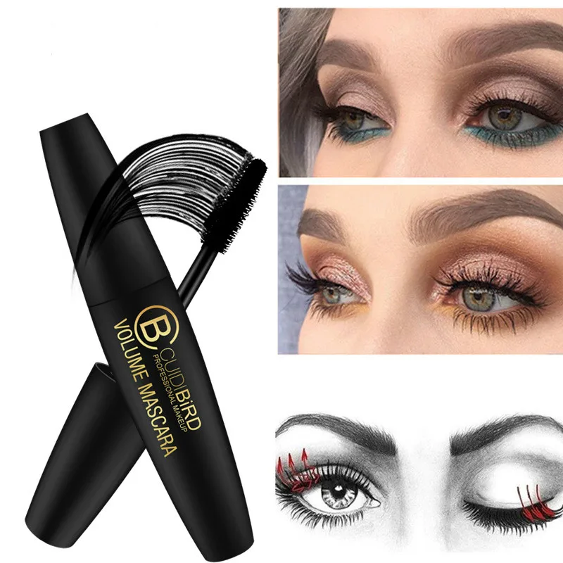 

4D Fiber Mascara Lash Makeup Waterproof Length Extension Eyelash Black Thick Brush Quick Dry Eye Make Up Eye Cosmetics