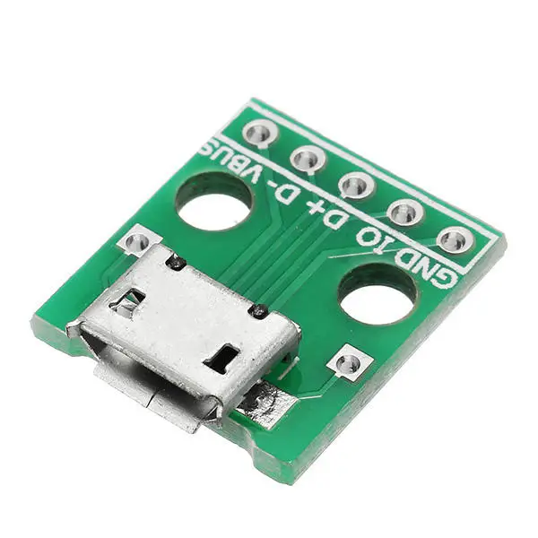 Micro USB для Dip Розетки Типа B микрофон 5P патч 2 54 мм с паяльной адаптерной