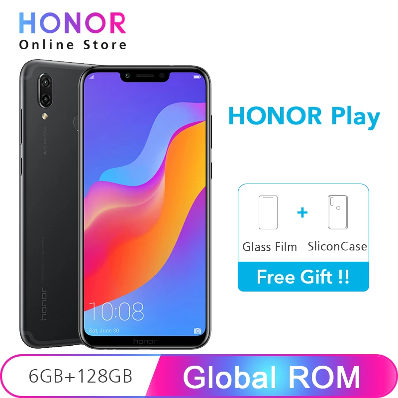 Huawei Honor Play 6 ГБ 128 3 дюйма Kirin 970 Восьмиядерный мобильный телефон 16MP двойная задняя