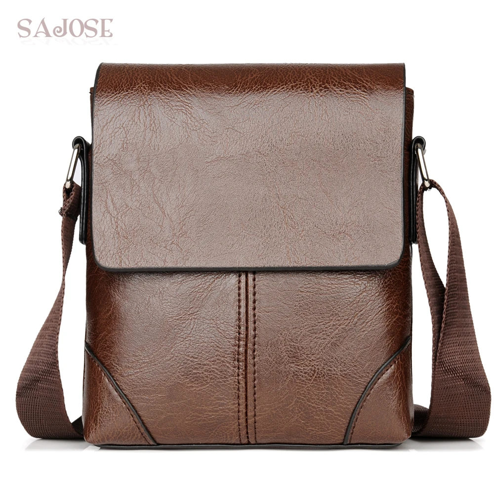 

Crossbody Bags For Men Fashion Leather Shoulder Bag Casual Vintage Brown Business High Quality Travel Mens Hand Bag For Phone