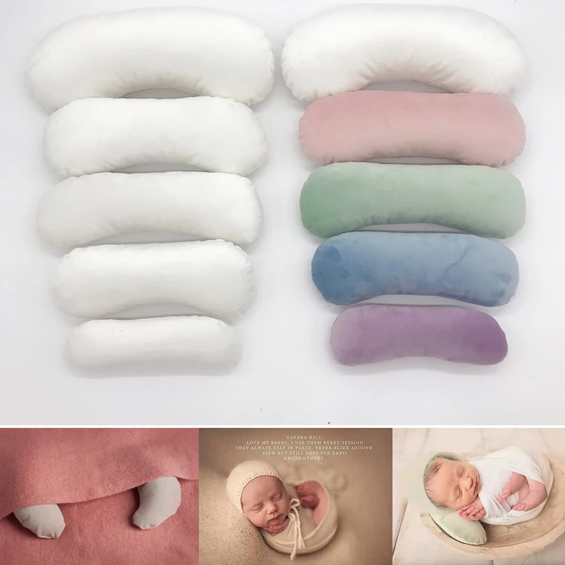 

5pcs/set Newborn Baby Photography Props Accessories Moon Shaped Photo Props Bone Shaped Posing Pillow Infant Prop Studio Shoot X