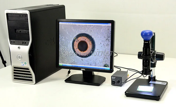 

Best Sale,2.0M Digital Mono Zoom video Microscope lens + Stand +USB2.0camera+LED ringlight,professional electronics microscope