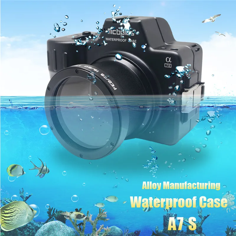 Mcoplus Alloy Manufacturing Waterproof Case for Sony A7S Camera 100M