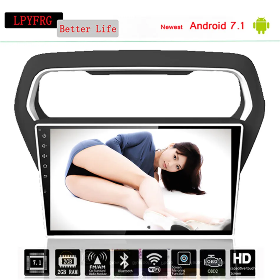 Android 7 1 10 дюймов Автомобильный Dvd Gps для Ford Escort 2015 2016 2017 8 ядерный Руль управления wifi