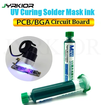 

Jyrkior Solder Mask Repairing 10cc UV Paste For Green PCB Soldering Syringe