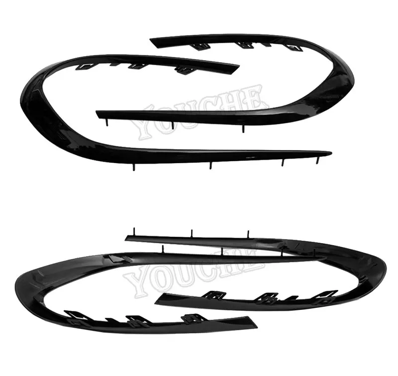 W117 Facelift Front Bumper Lip with Splitters Canards for Mercedes CLA Class C117 CLA180 CLA200 CLA250 CLA45 AMG