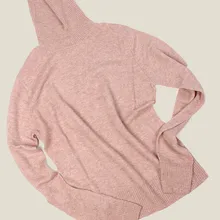 Тонкое шерстяное однотонное женское бутик джемпер пуловер свитер с высоким воротником один и более размер