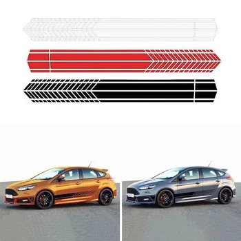 

2019 Sticker Decal Vinyl Rocker Panel Stripes Universal No Degumming No Fading Car Stickers CSL88