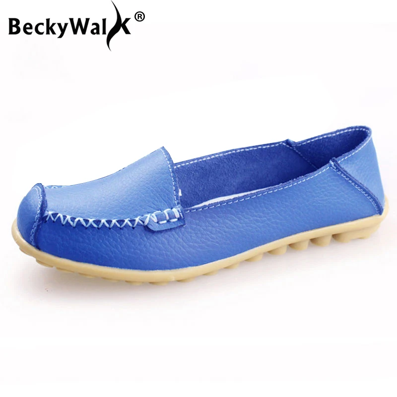 

BeckyWalk Round Toe Women Flats Soft Sole Spring Candy Color Female Loafers Ladies Moccasins Comfortable Mother Shoes WSH2880