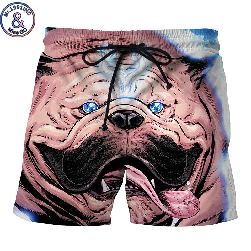 Mr.1991INC быстросохнущие короткие лето г. свет пляжные шорты 3D принт собака Boardshort Бермудские плавки