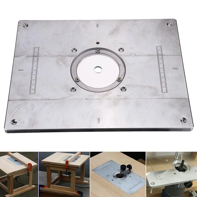 Многофункциональный алюминиевый фрезерный стол, вставная пластина для деревообрабатывающего гравировального Станка Benche 235x300 мм