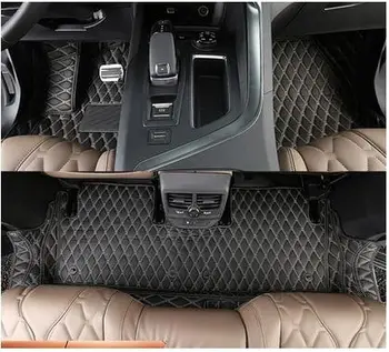 

High quality! Special car floor mats for Peugeot 5008 5 Seats 2017 waterproof car carpets for Peugeot 5008 2019,Free shipping