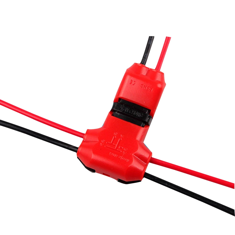 5 шт. H/T тип 1pin/2pin скотч замок быстрого сращивания провода разъемы для терминалов обжимной Электрический автомобильный аудио 24-18AWG набор проводов - Цвет: Red    T2