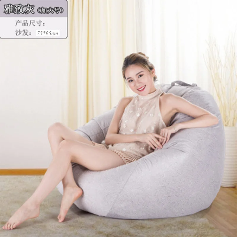 60*70 маленькая сумка-мешок, сумка для отдыха, диван-шезлонг, Sillone Puff Asiento Pouf, диван Cama, кресло для спальни, мебель для гостиной, пуфик - Цвет: M--75X95CM