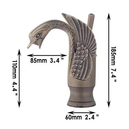 Ретро Лебедь бассейна Водопад антикварная латунь, для ванной 97090 Одной ручкой на бортике раковина Torneira смесители, смесители и краны
