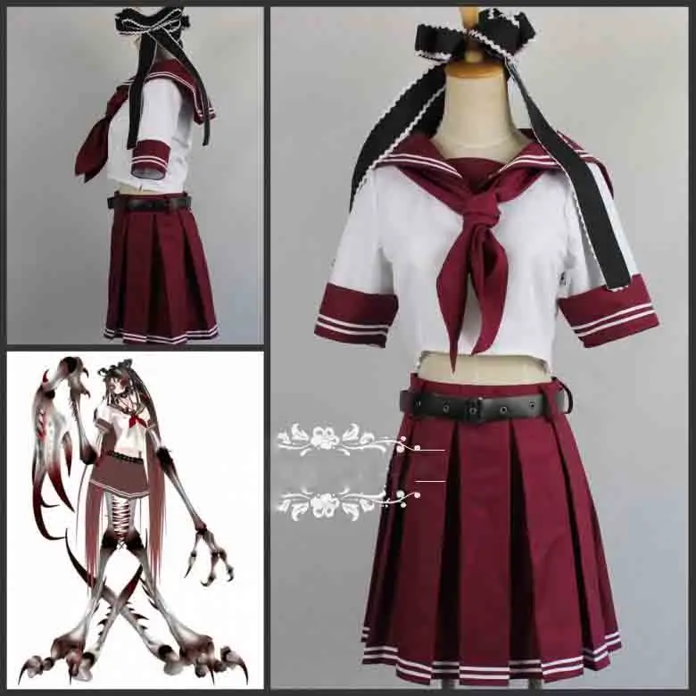 

VOCALOID Karune SHI-E Calcium Bacterial Contamination Uniform Cosplay Costume Custom Made Free Shipping Free Shipping