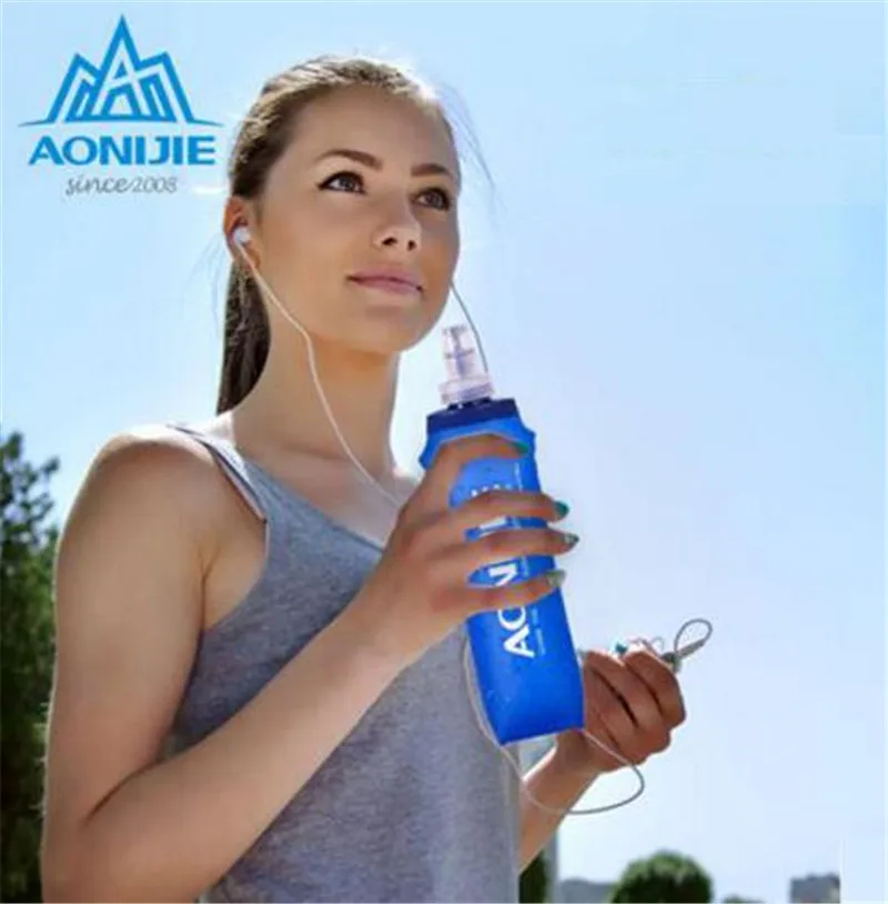 Складная термополиуретановая бутылка для воды AONIJIE бега 250 мл 500 мл|water bag|folding water