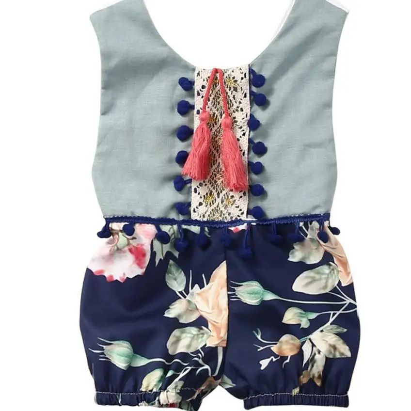 

Summer Sleeveless Romper Girl Boy Kid Baby Jumpsuit Floral Clothes Outfits Kids clothes girls summer 2019 #YL5