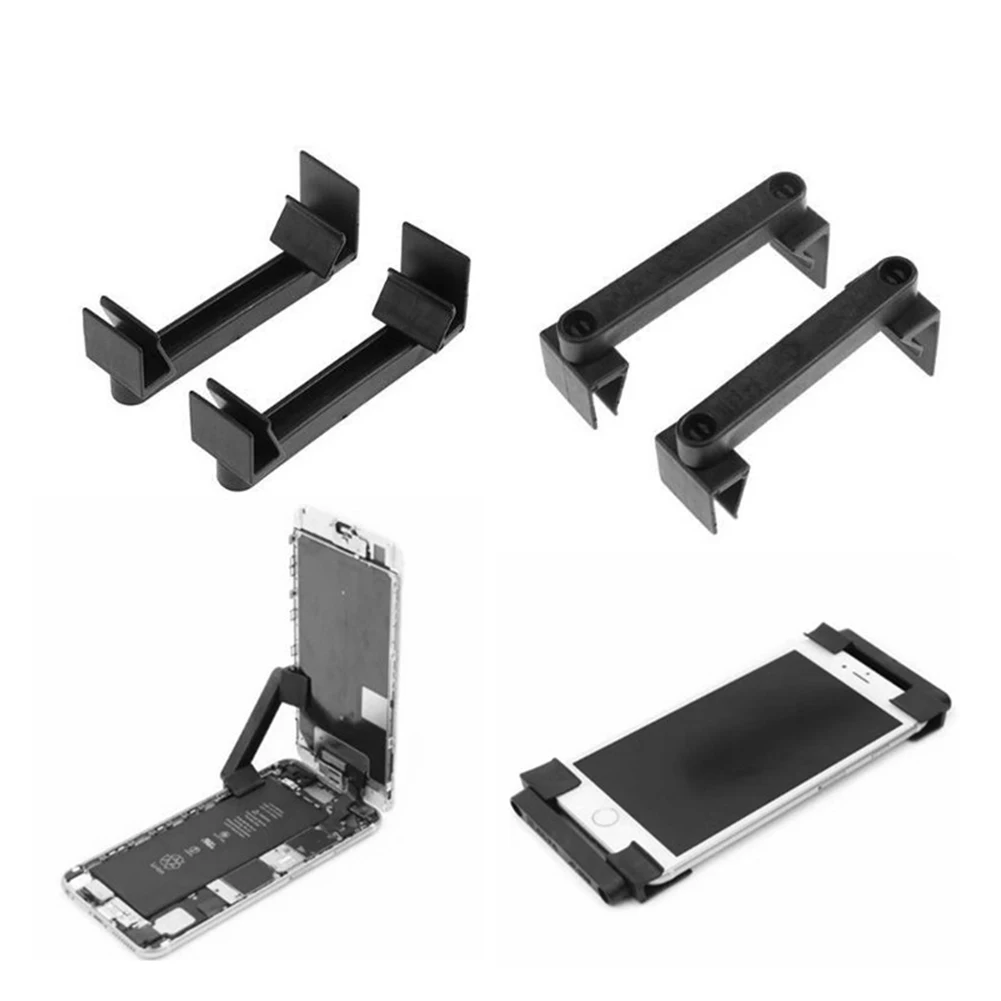 

2 Pcs Mobile Fixed Hands Free Tool Clamp Easy Apply Screen Fastening ABS Universal DIY Rotatable Clip Phone Repair Stand