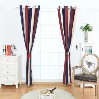 

HobbyLane 1pcs Stripes Printing Window Curtain for Living Room Bedroom Decor