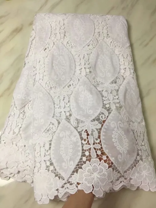 African Lace Hot Sell Mesh 2017 New Arrival Plain White Color african cord /guipure lace Fabrics High Quality p-5-20 | Дом и сад