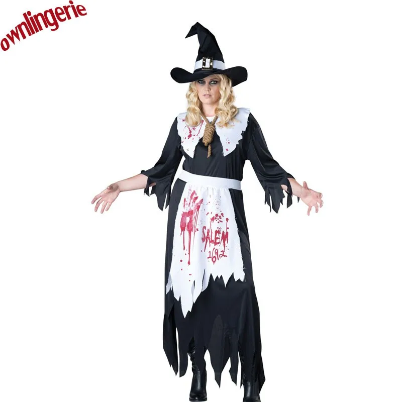 Страшный тип продукта и взрослый возраст группа Косплей Spooky spplatter ведьма косплей костюм, Хэллоуин женский готический костюм