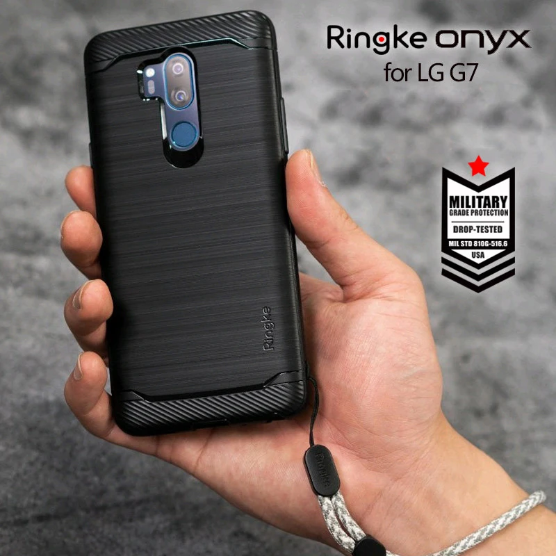 

Ringke Onyx for LG G7 Case Flexible Tpu Cover Case Fitted Case Military Grade Protection Black Case
