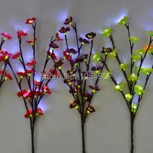 Светодиодный аккумулятор цветение сливы ветка света 2" 20L белый светодиодный свет Цветущая ветка 7 цветов цветение сливы для вас на выбор