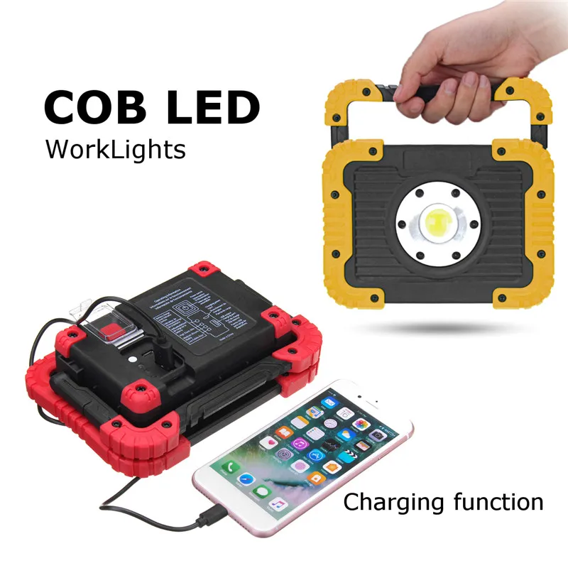 

New 10W Chargeable Working Light 4400MAH COB LED Emergency Lamp Hand Torch Magnetic Camping Tent Lantern Power Bank