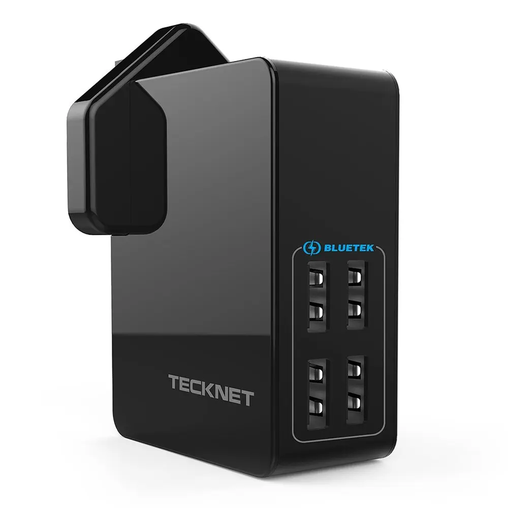 

TeckNet PowerZone C3 27W/5.4A 4 Port USB Plug Wall Charger with Smart Charging Technology for iPhone 7 / 6s / Plus, iPad Pro