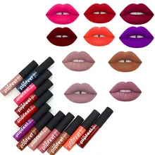 Brand Makeup Tint liquid Soft Matte Lipstick 12 Colors Red Velvet waterproof long lasting Lip gloss sexy Long Lasting lip kit