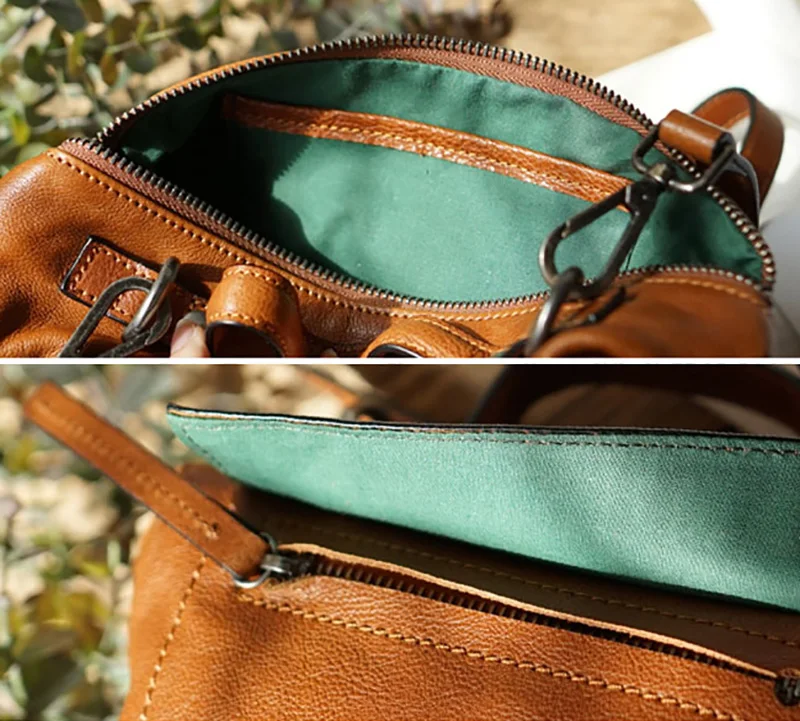 AETOO Leather fashion art retro crossbody bag, lady shoulder handbag, handmade cowhide dumpling bag