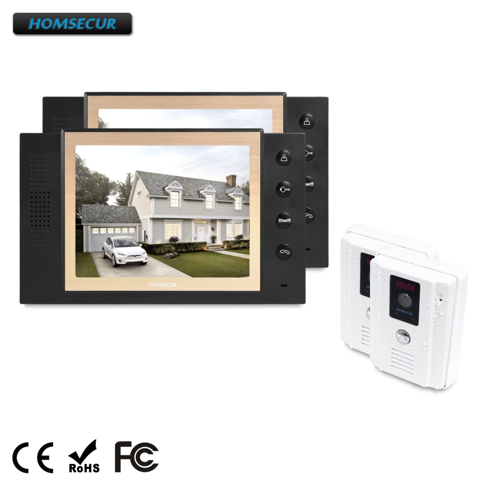 

HOMSECUR 8" Video Door Phone Intercom System+IR Night Vision for Home Security TC011-W + TM801-B