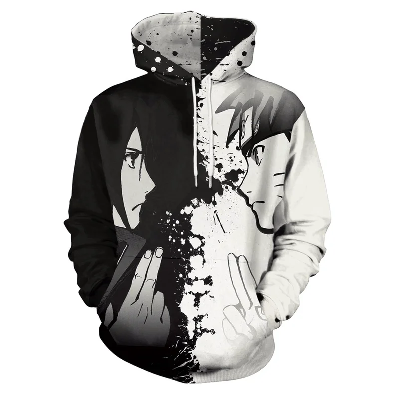 

Fans Made Cartoon Naruto Cosplay Men 3D Printed Hoodie Sweatshirt Costume for Anime Fans