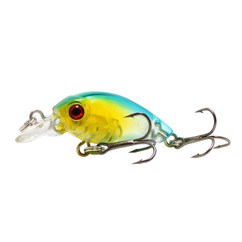 Amlucas, мини-кренкбейт, 4,5 см, 4,1 г, Chubby Spinner, Topwater Crankbait, искусственная жесткая приманка, воблеры, гольян, рыболовные приманки WW333Y - Цвет: E