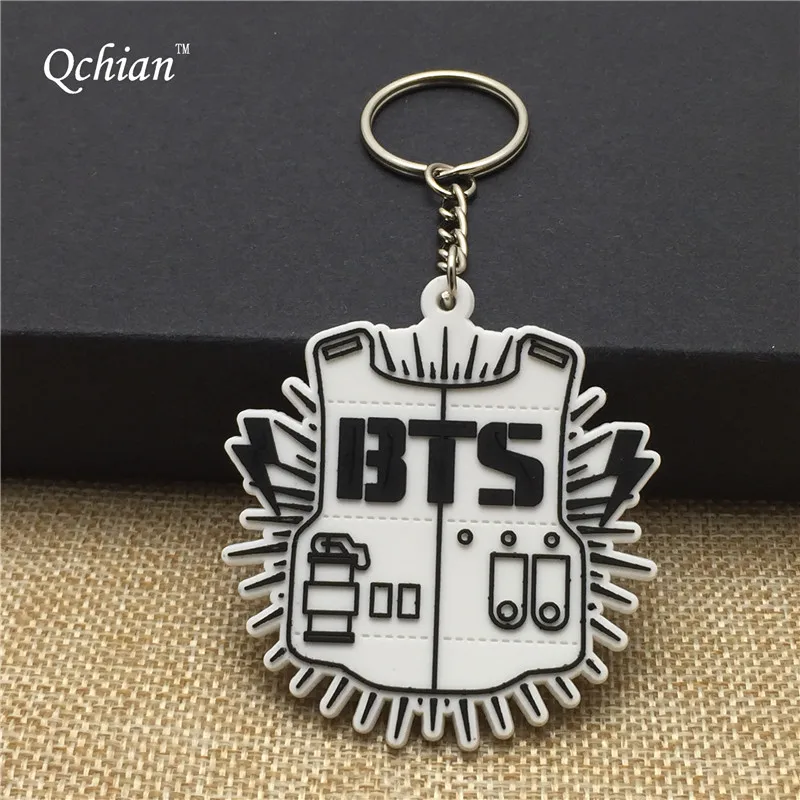 New Arrival Fashion BTS Bangtan Boys Bulletproof Keychain Pendant Fashion Key Chains Chaveiro