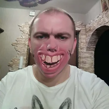 

New Design Cosplay Clown Mask Horrible Fool's Day Scary Mask Halloween Half Masks For Woman Man Children