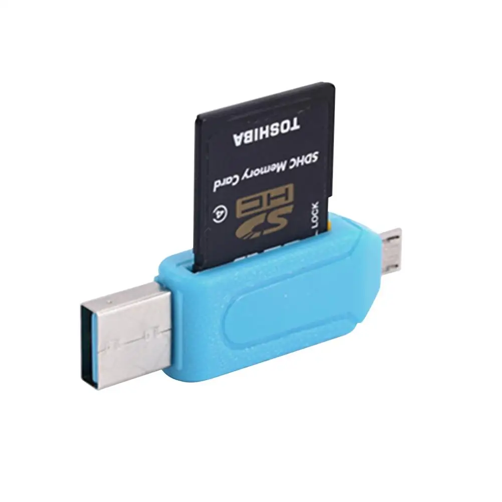 5 цветов 2 в 1 USB OTG кардридер Универсальный Micro TF / SD телефонный расширительный