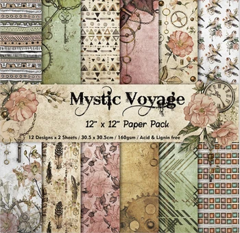 

12inch Mystic Voyage patterns Gift Wrapping Book kit DIY Scrapbooking Paper DIY Card Making origami