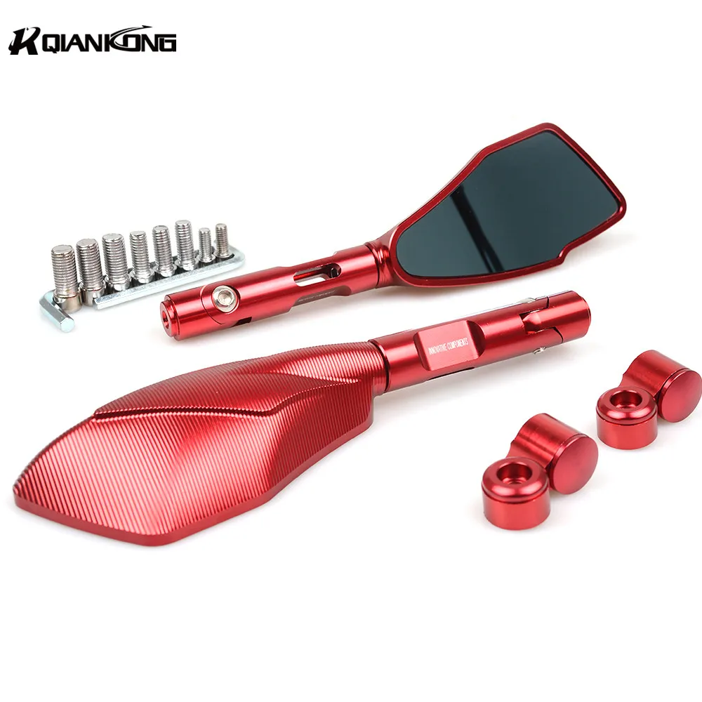 22mm Universal custom Paired motorcycle mirrors motorcycle rearview mirror cnc aluminum For kawasaki z800 z750 er-6n 6f