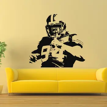 

WALL DECAL VINYL STICKER GYM SPORT RUGBY AMERICAN FOOTBALL PLAYER