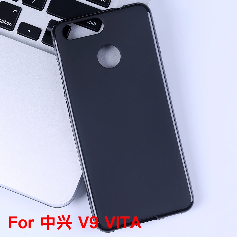 

ZTE Blade V9 Vita Luxury Quality Half Clear Crystal Soft TPU Phone Case for Fundas ZTE Blade V9 Vita 5.45 Back Cover Skin