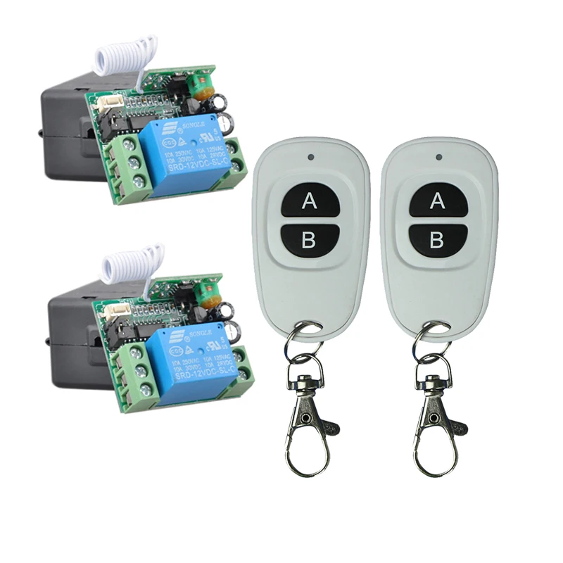 

Smart Home DC12V Single channel rf wireless remote control switch 315mhz/433mhz learning code 433Mhz in stock 2PCS/LOT