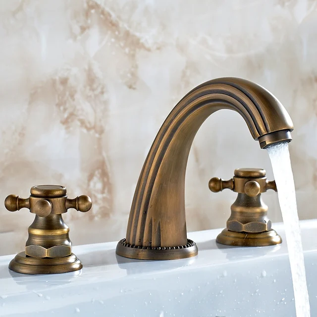 Buy Basin Faucets Antique Bathroom Faucet Bronze 3